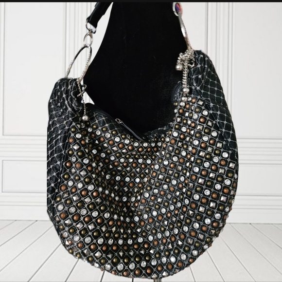 Galian New York Studded Hobo Bag - Picture 2 of 7